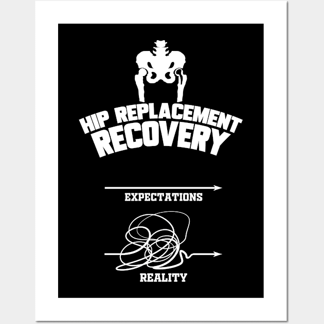 Hip Replacement Surgery Recovery Wall Art by ChrisselDesigns